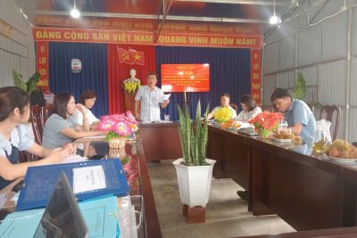 Hội nghị triển khai kế hoạch kiểm tra giám sát (Giám sát việc thực hiện chăm lo đời sống văn hóa, tinh thần cho giáo viên, học sinh tại các trường học trên địa bàn xã)